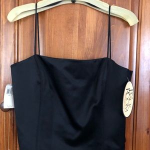 Tahari Formal Evening Wear Black Crop Top, Misses Size 14, NWT